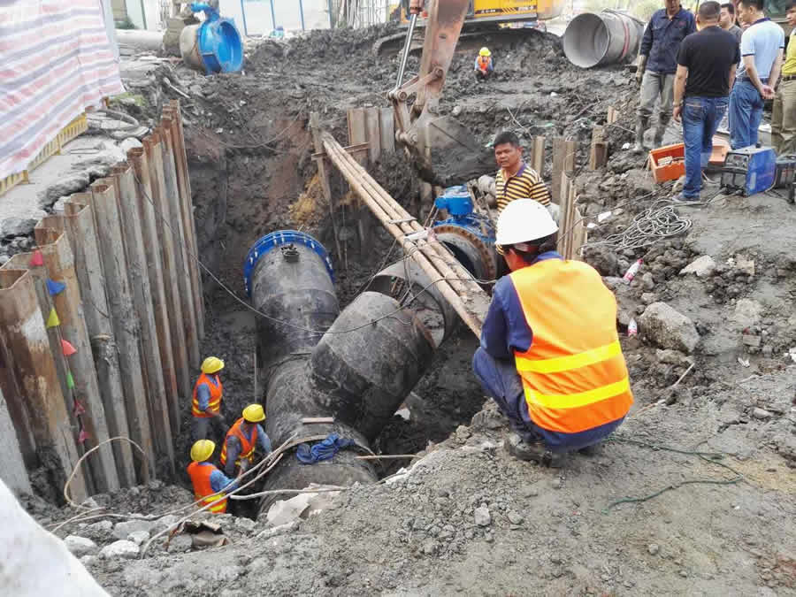17号线汇金路站上水管线复位阶段搬迁工程